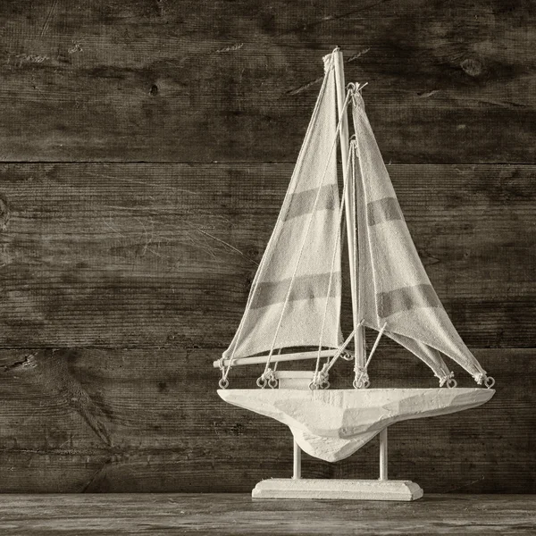 Old wooden sailing boat