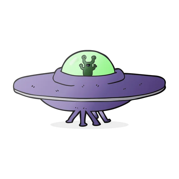 Cartoon alien spaceship