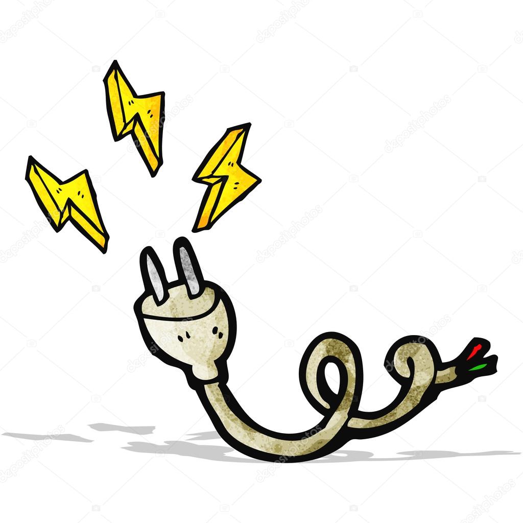 Dessin Prise Électrique - Prise électrique de dessin animé — Image