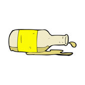 Spilled beer bottle drawing — Stock Vector © lineartestpilot 