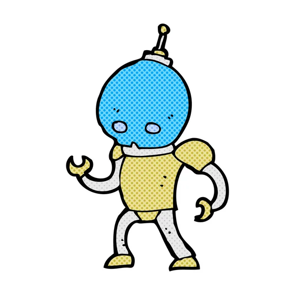 Comic cartoon alien robot