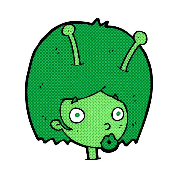Cartoon alien girl