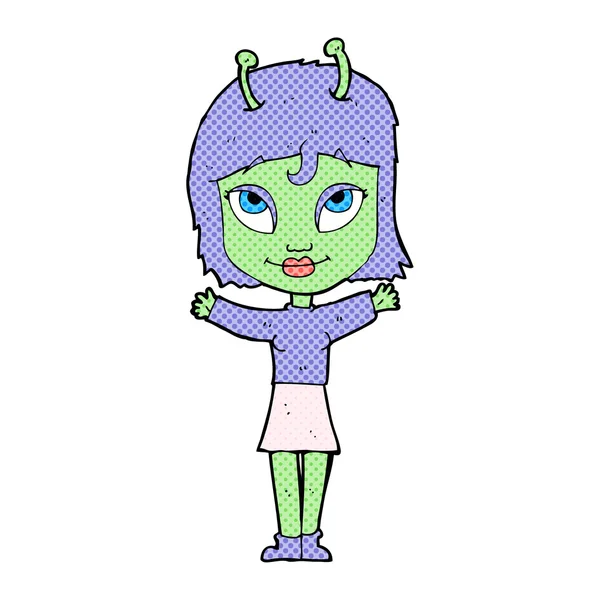 Cartoon alien girl