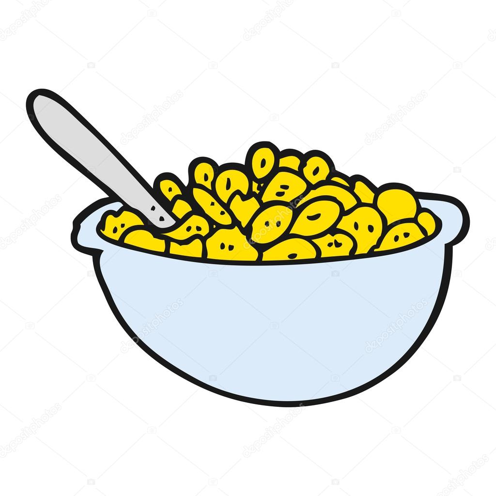 Bol de dessin animé de céréales — Image vectorielle 96440152