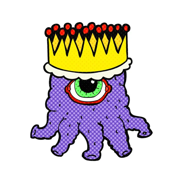 Comic book style cartoon alien king