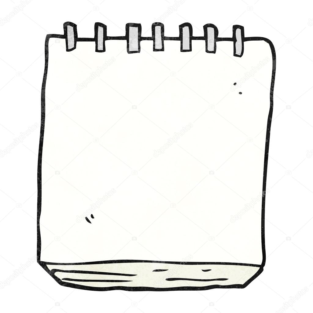 Blocnote dessin animé texturé — Image vectorielle lineartestpilot