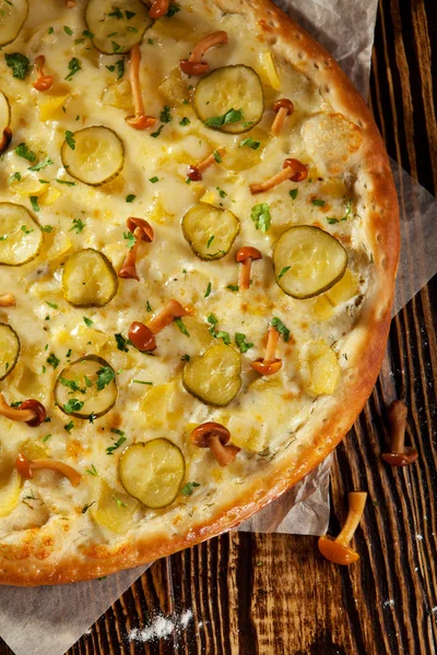 Mushroom and Potato Pizza