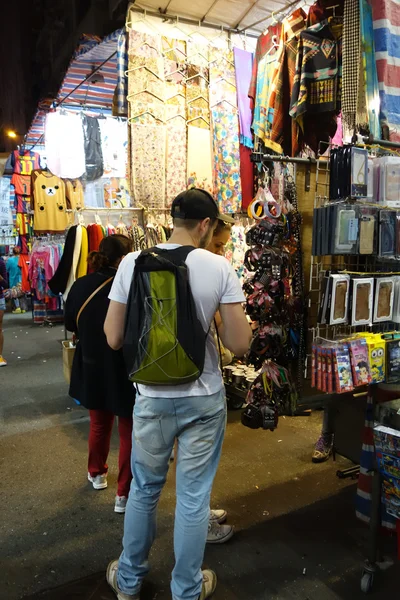 Tourist shops for bargain priced fashion wear in Mong Kong