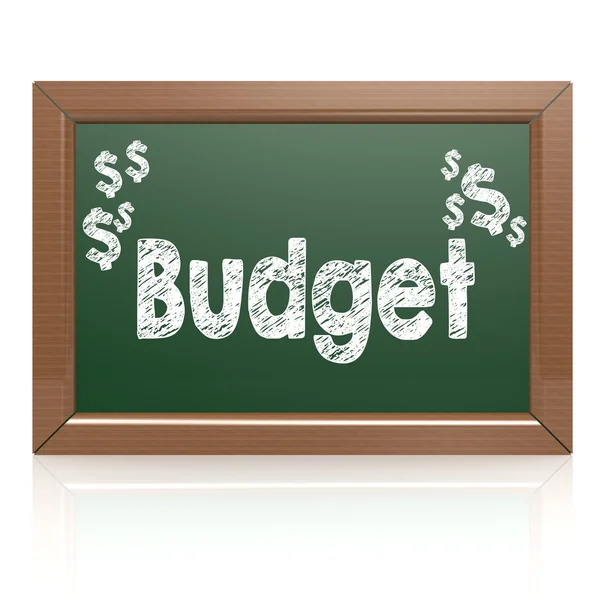 Budget word written on chalkboard
