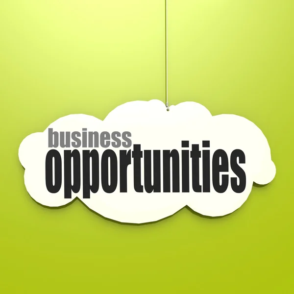 White cloud with business opportunities