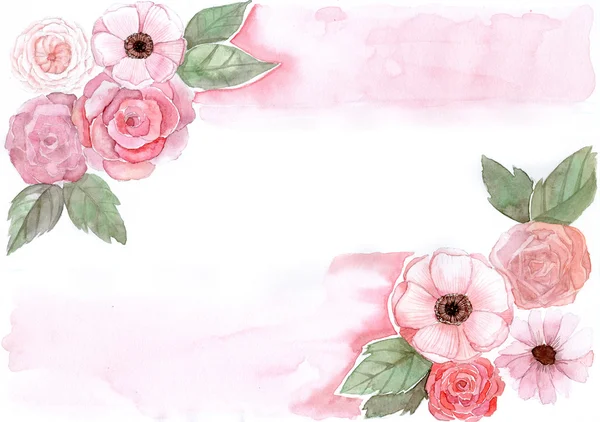 Background with sweet pink and red flower