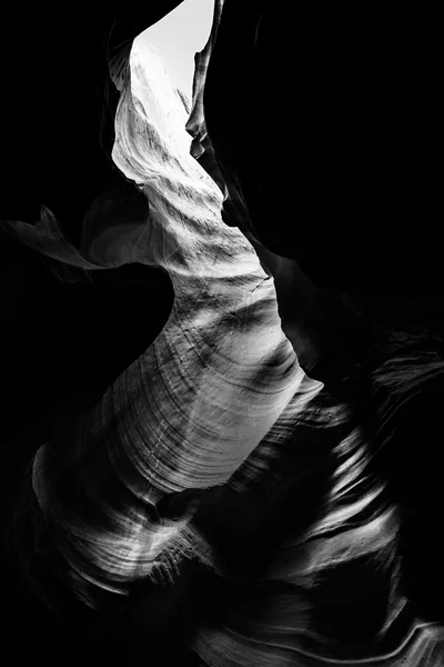 Black and White view of Upper antelope canyon in the Navajo Arizona USA