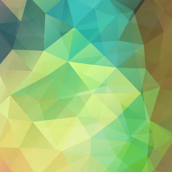 Abstract background consisting of triangles, vector illustration. Yellow, blue, green, brown, beige colors.