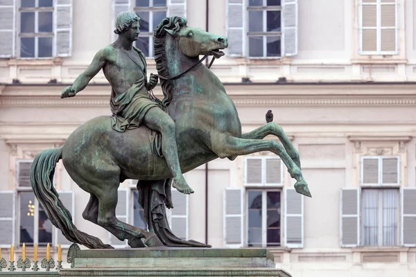 Bronze equestrian statue of Castor