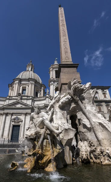 Fountain of the Four Rivers in the Piazza Navona