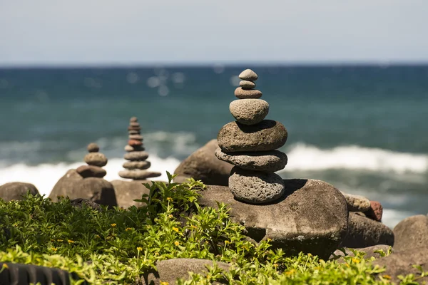 A stack of Rocks near the beach on the big island of Hawaii