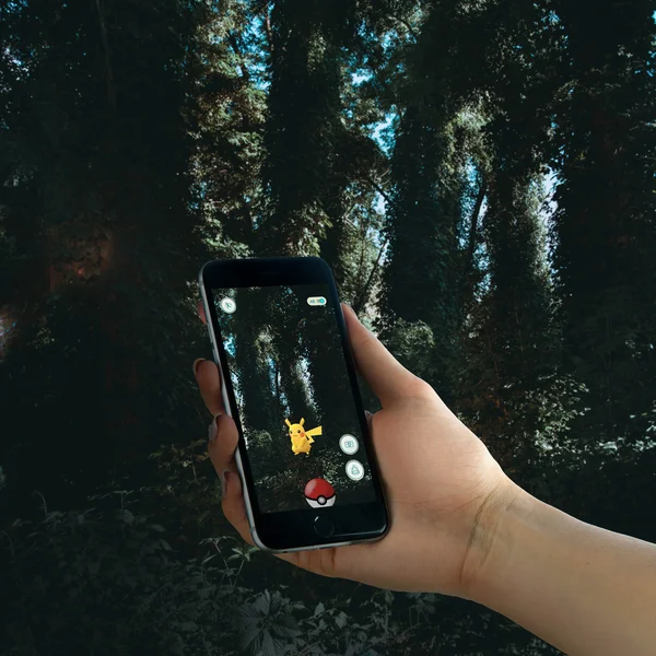 IPhone 6s with Pokemon Go app