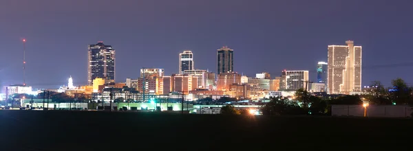 Fort Worth Texas Downtown Skyline Trinity River Late Night