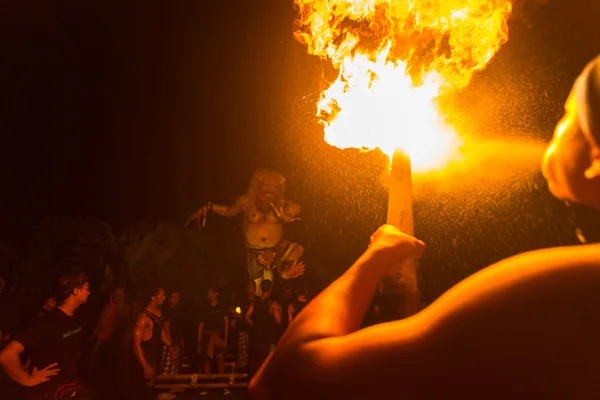 People during the celebration of Nyepi