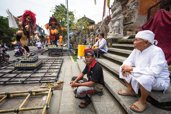 People during the celebration of Nyepi