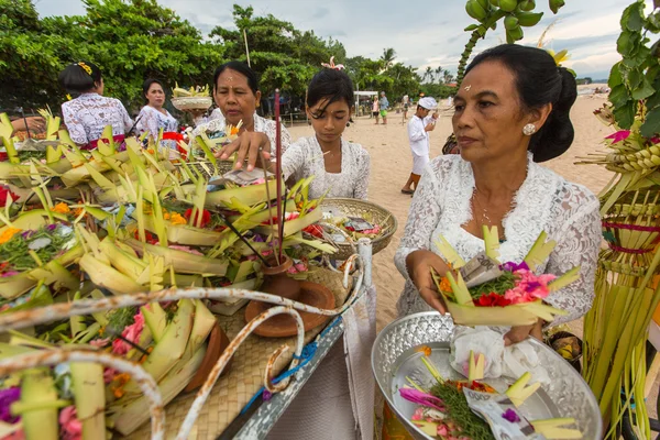 Unidentified people during Melasti Ritual