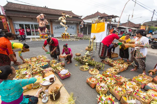 People during celebration before Nyepi