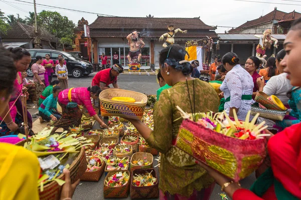 Unidentified people during celebration Nyepi