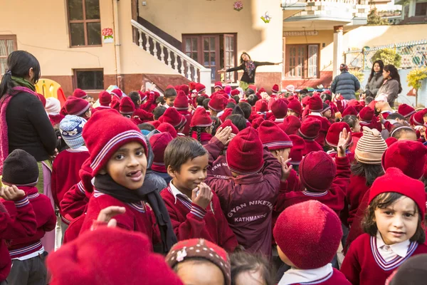 Pupils during dance lesson in Nepal