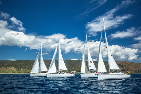 Sailboats participate in regatta