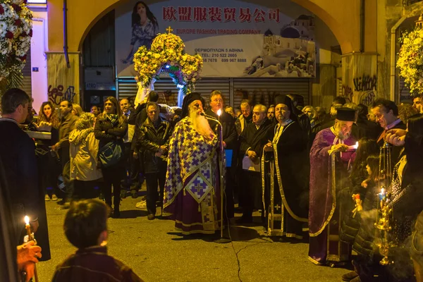 People during the celebration of Orthodox Easter