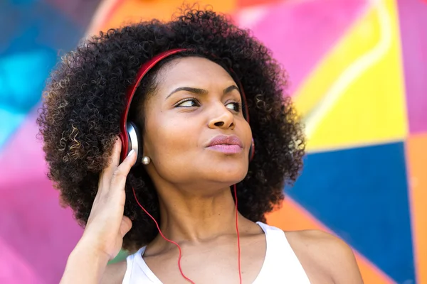 Woman listing to music