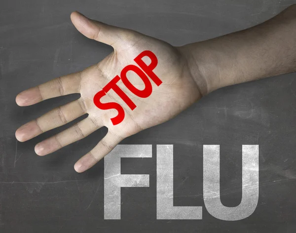 Stop Flu on the blackboard