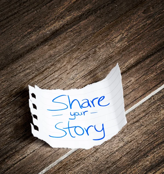 Share your story written on the paper