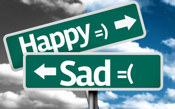 Happy x Sad creative sign