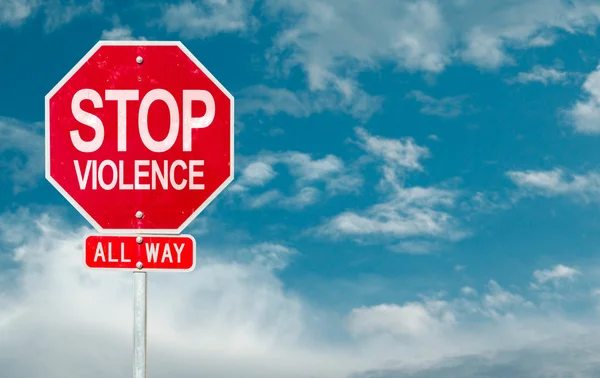 Stop Violence creative sign