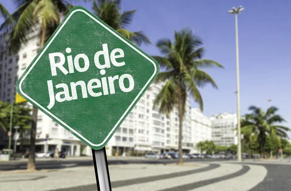 Rio de Janeiro Sign on Copacabana sidewalk