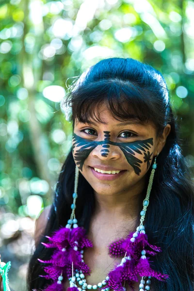 Brazilian cute indian girl in Amazon, Brazil
