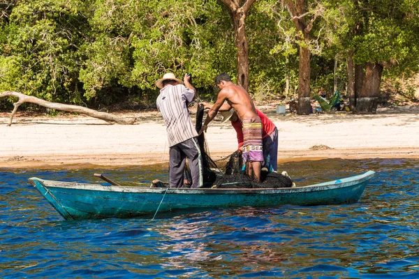 Fishermen on Rio Negro in Amazon, Brazil