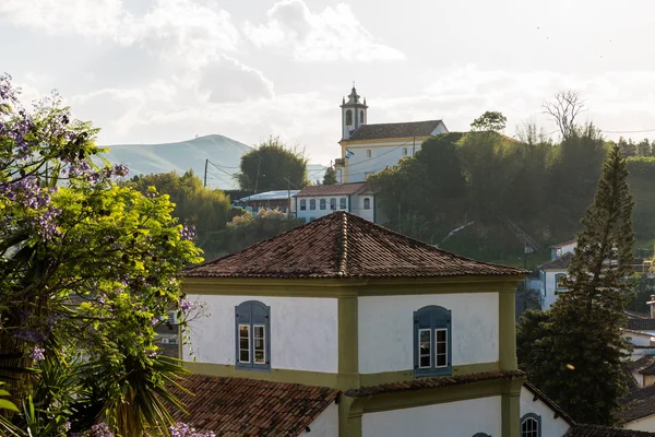Colonial houses in Ouro Preto in Minas Gerais, Brazil