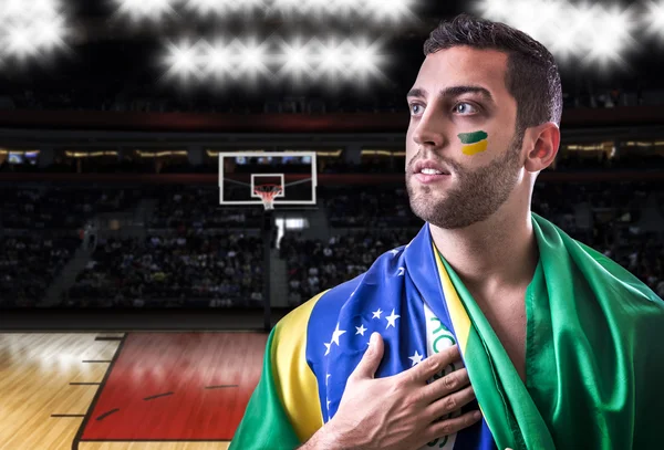 Brazilian player on the basketball court