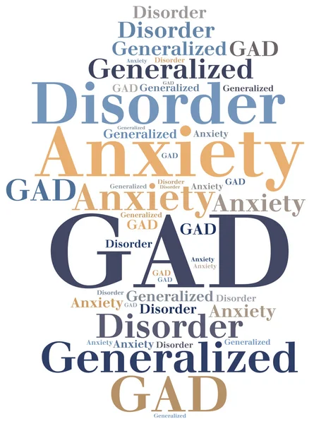 GAD - Generalized Anxiety Disorder. Disease concept.