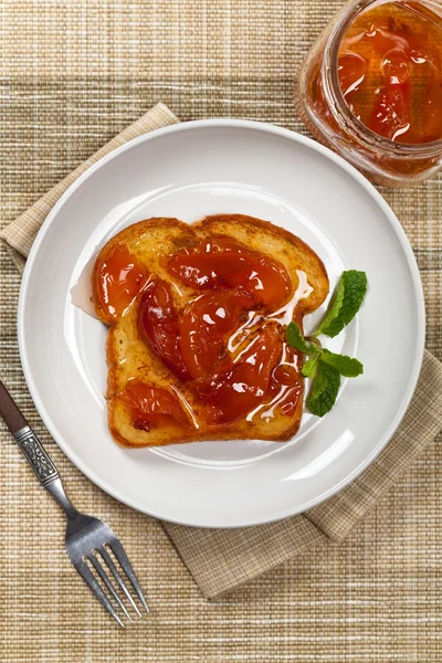 French Toast with Peach jam