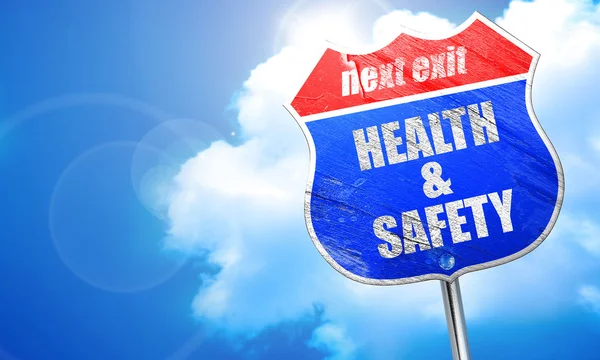 Health , 3D rendering, blue street sign