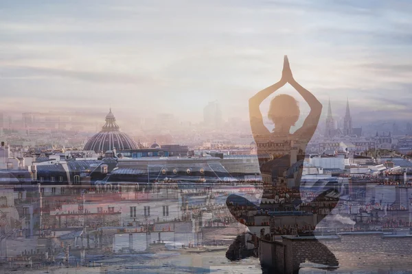 Yoga and meditation in big city