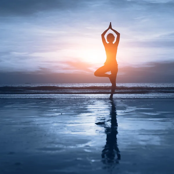 Woman practicing yoga