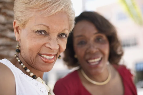 Senior African American women laughing