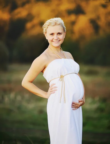 Young  caucasian pregnant woman