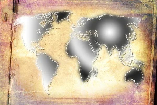 World map paint design art illustration