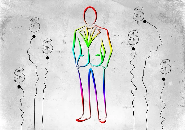 Man in business suit illustration