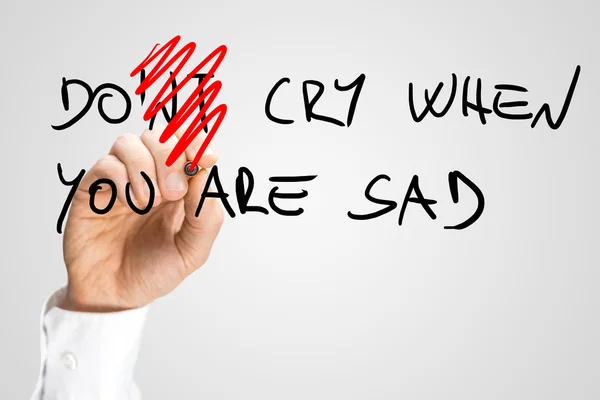 Dont Cry When You Are Sad Hand Written Texts
